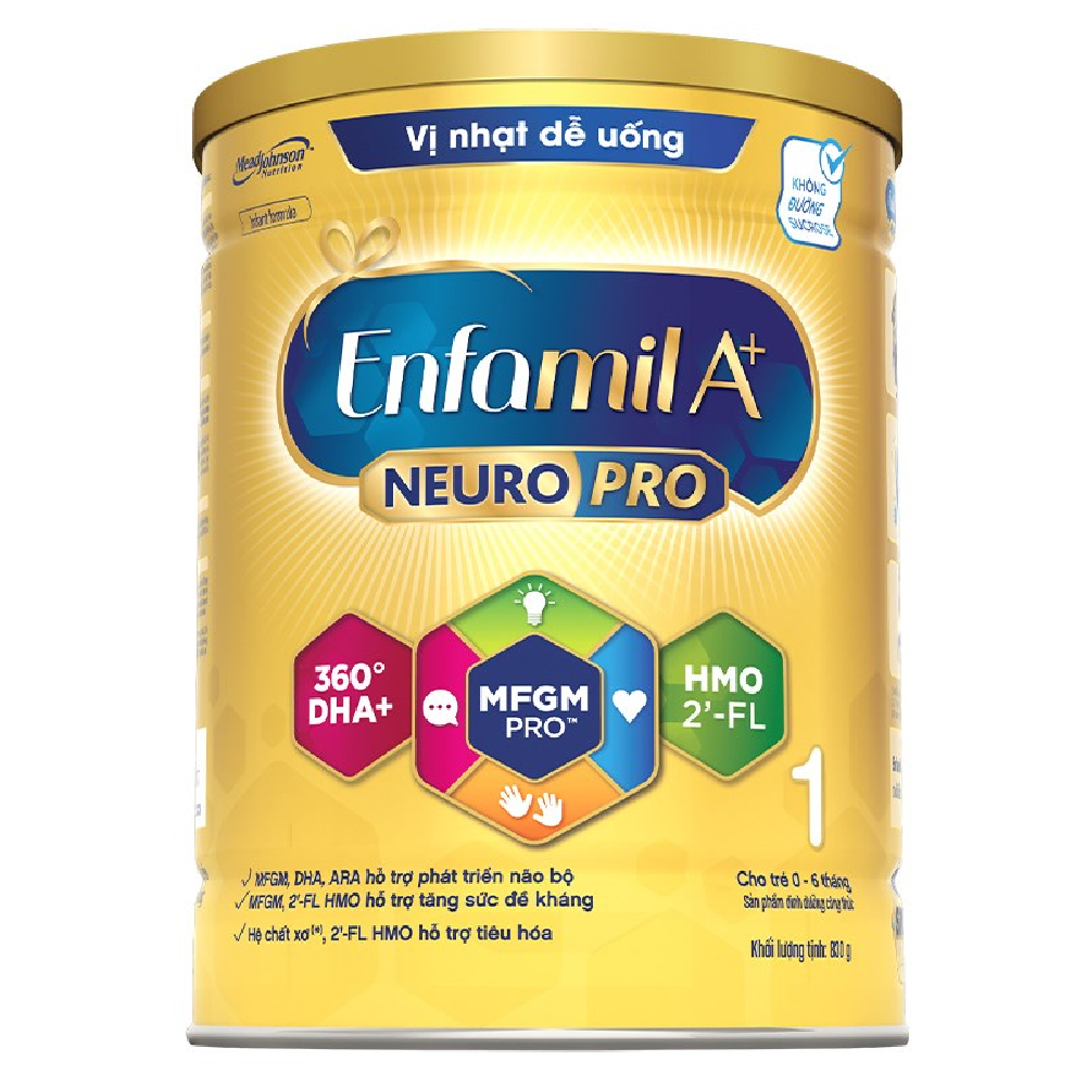 Sữa bột Enfamil A+ Neuropro1-FL HMO từ 0-6 tháng  830gr