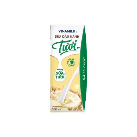 Sữa đậu nành sữa tươi ít đường Vinamilk 180ml*4/12