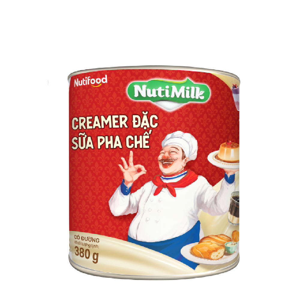 Sữa đặc pha chế NutiMilk  hộp giấy 380gr