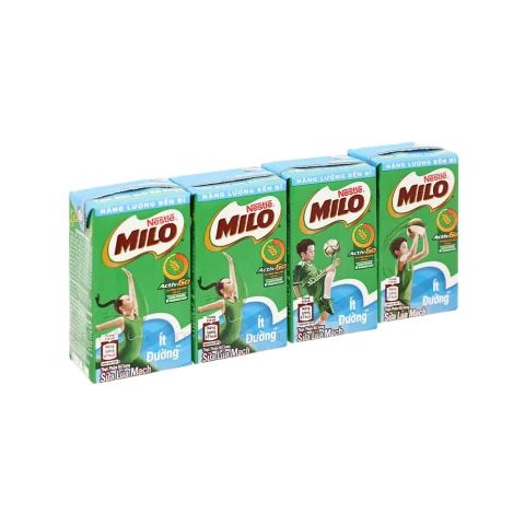 Sữa  Nestle Milo  ít đường lốc  lốc 4*110ml