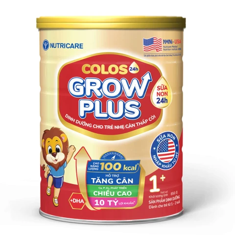Sữa bột Nutricare Colos Grow Plus 1+ cho trẻ 1-2 tuổi 850gr