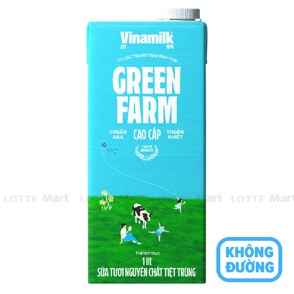 Sữa tươi tiệt trùng Green Farm không đường 1L