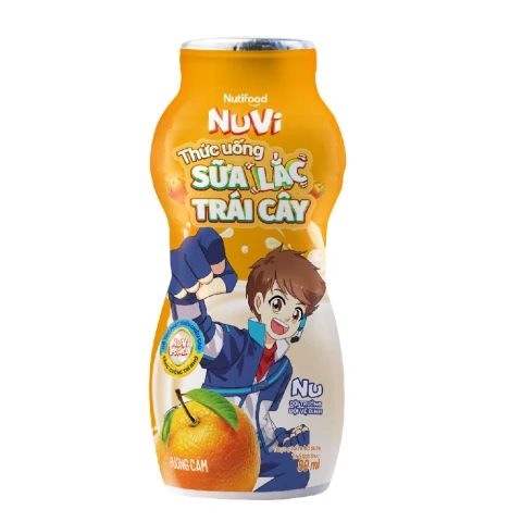 Sữa lắc trái cây  Nuvi hương cam lốc 6*80ml