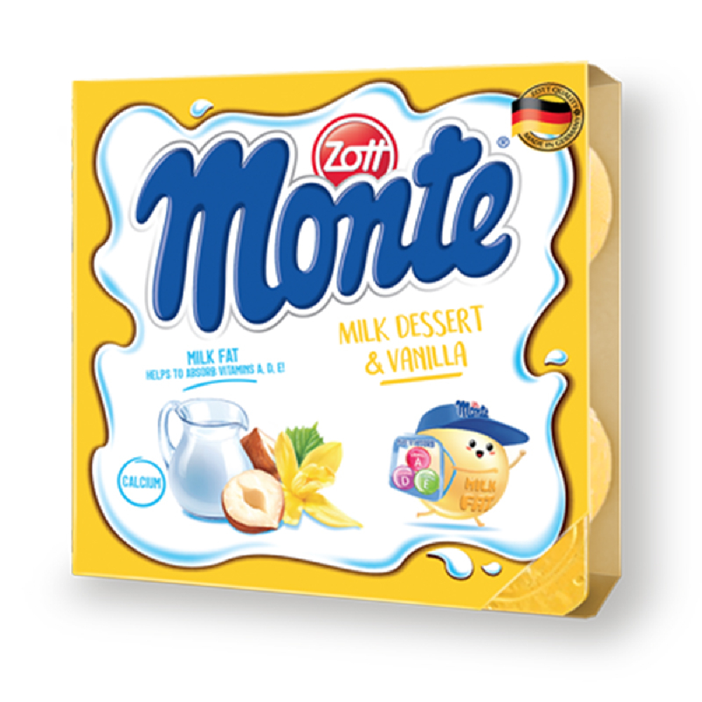 Váng sữa Zott Monte tự nhiên lốc 4*55g