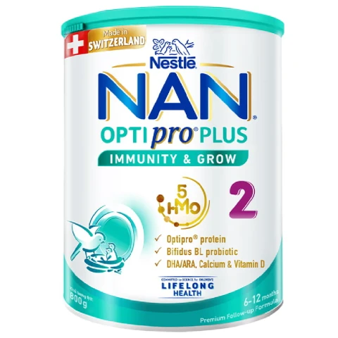 Sữa bột Nan OptiPro Plus số 2 cho trẻ 6-12 tháng 800gr