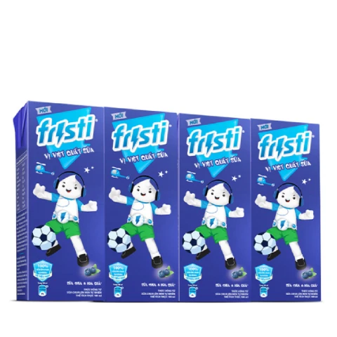 Sữa chua lên men Fristi vị việt quất sữa lốc 4*180ml