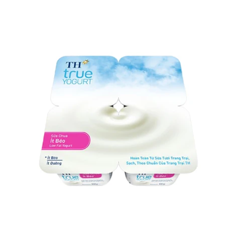 Sữa chua ăn TH True Yogurt ít béo,ít đường vỉ 4*100gr