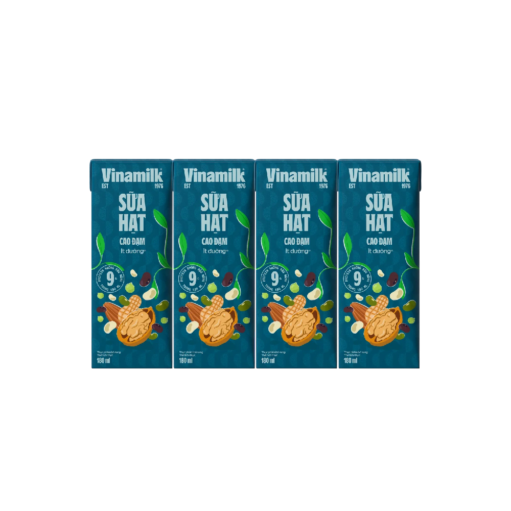 Sữa hạt cao đạm  Vinamilk ít đường  180ml
