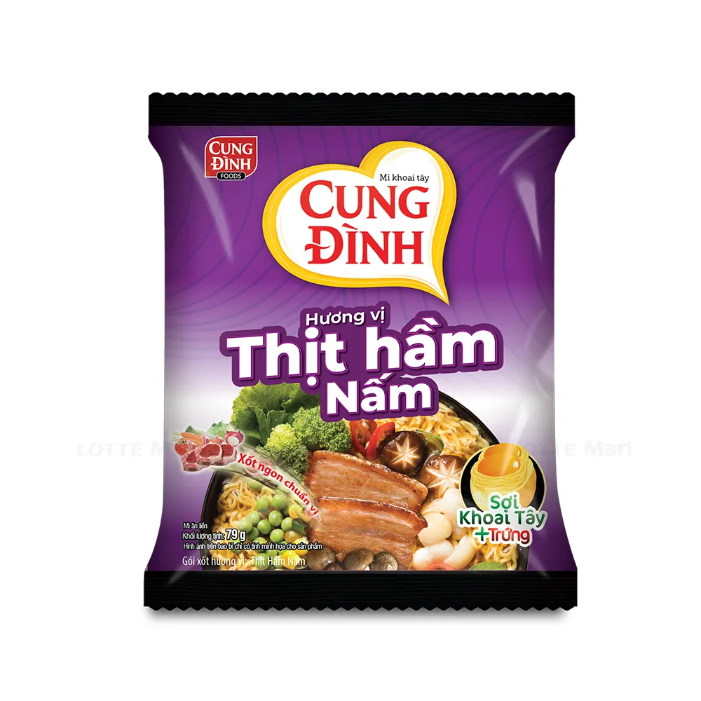 Mì khoai tây Cung Đình thịt hầm bát 79gr