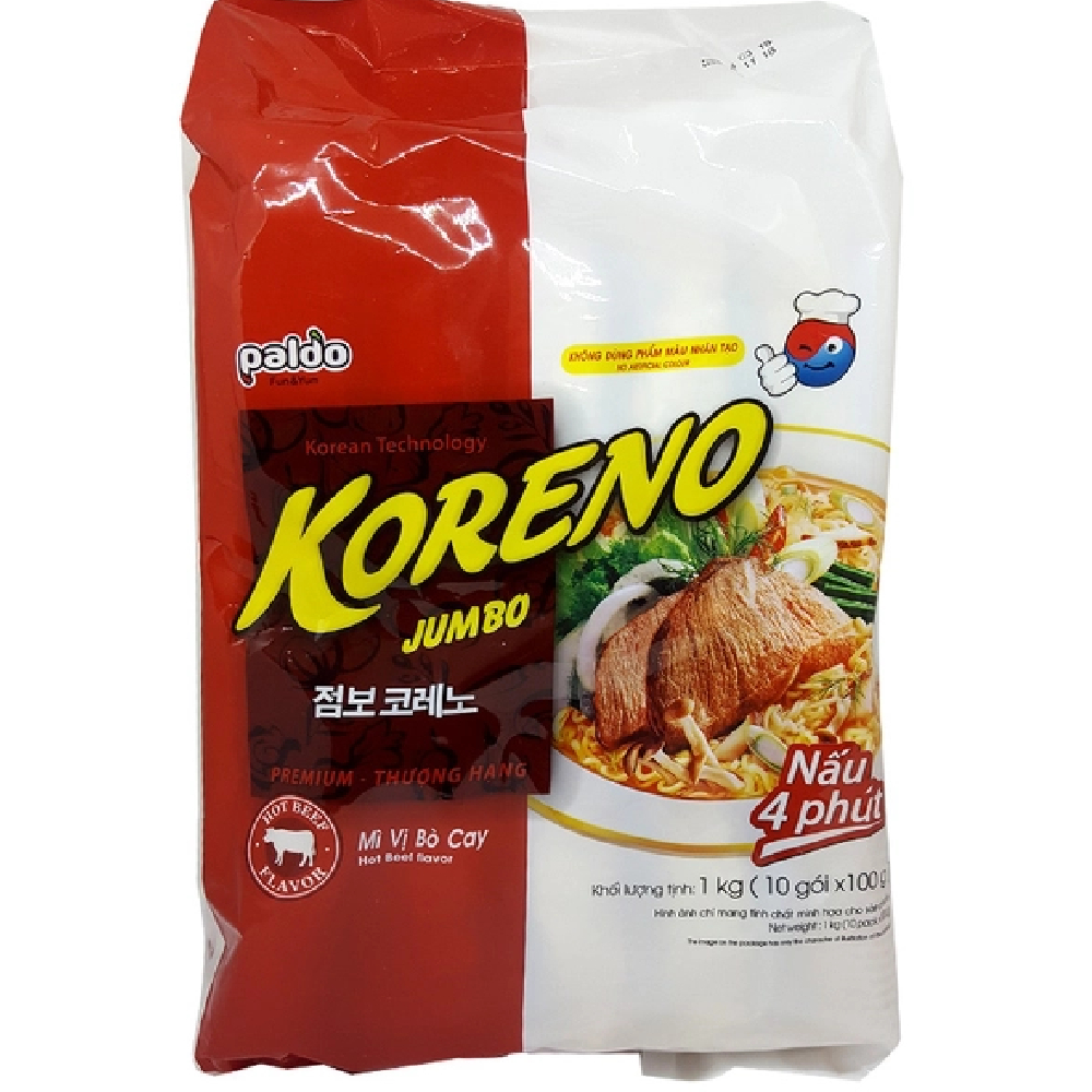 Mỳ Jumbo Koreno bò cay 1kg /10