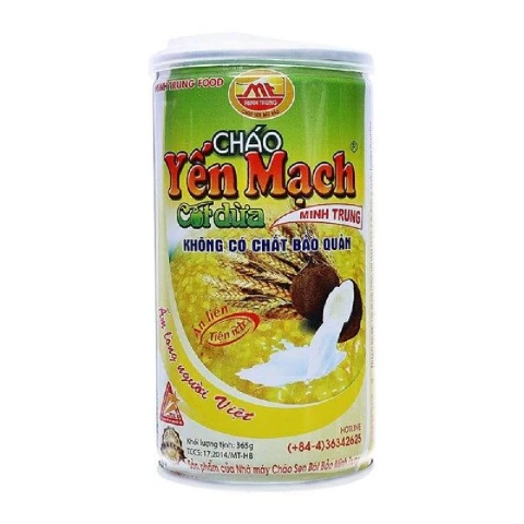 Cháo Yến Mạch cốt dừa Minh Trung  365gr