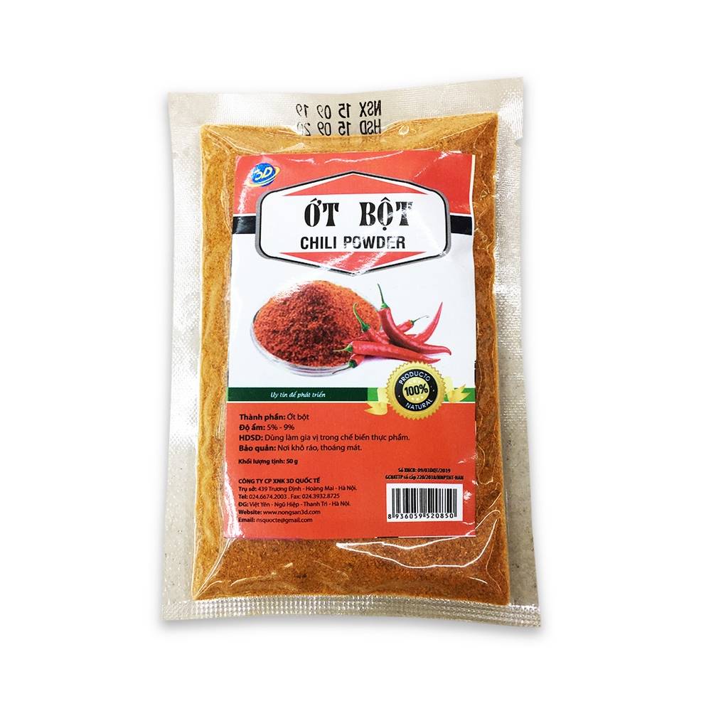 ỚT Bột Xuân Lộc  3D lộc 3D 50g 50gr