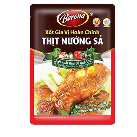 Xốt gia vị hoàn chỉnh Barona thịt nướng sả 80gr
