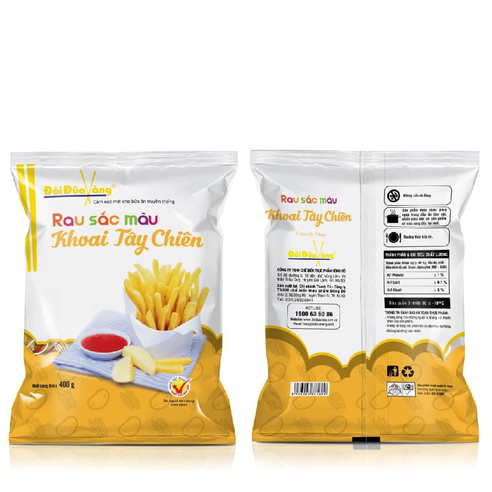 Khoai tây đông lạnh Đôi Đũa Vàng  400gr