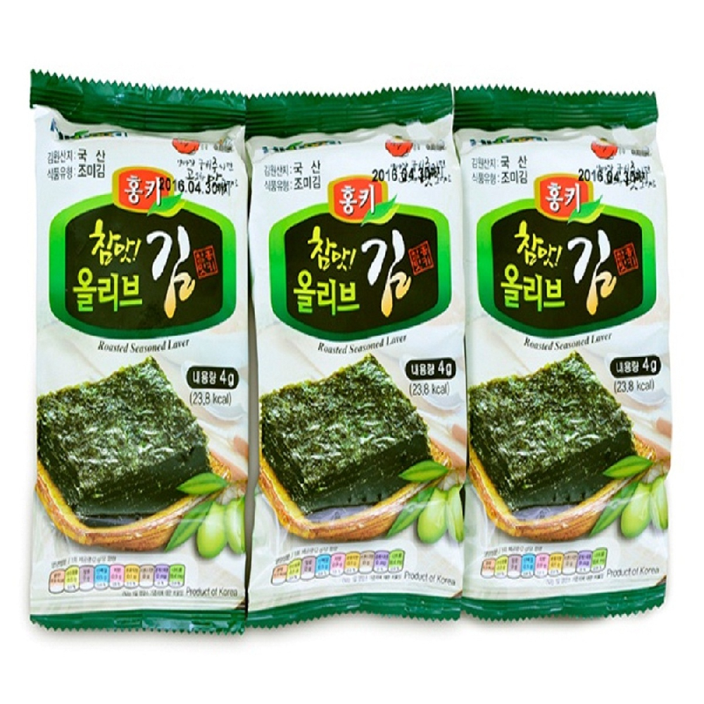 Rong biển nướng dầu oliu Humanwell oliu  gói 4gr*5