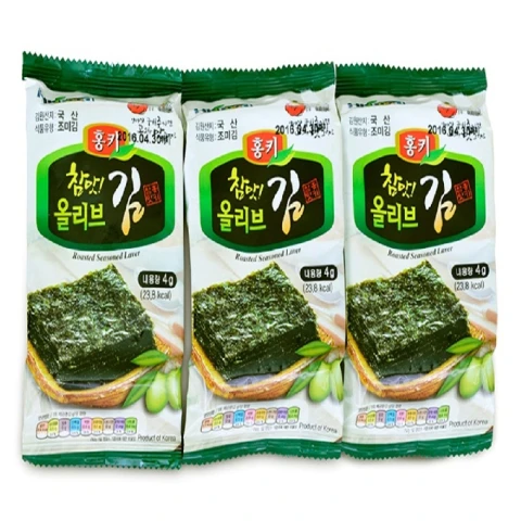 Rong biển nướng dầu oliu Humanwell oliu  gói 4gr*5