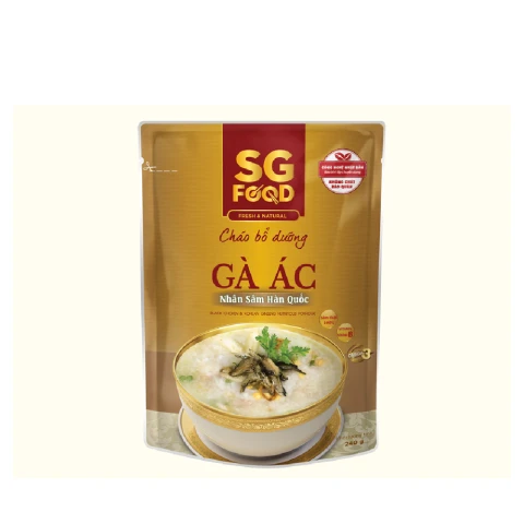 Cháo bổ dưỡng Sài Gòn Food gà ác nhân sâm 240gr