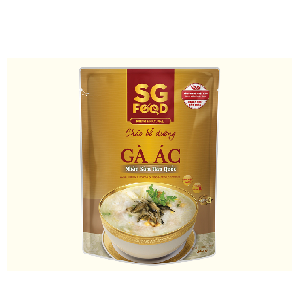 Cháo bổ dưỡng Sài Gòn Food tổ yến hạt sen lá dứa 240gr