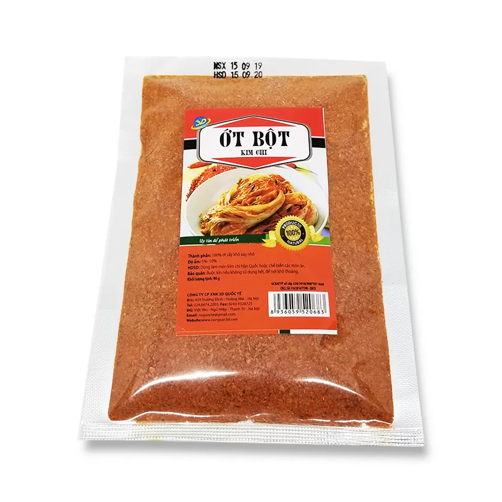 Ớt Bột Kim Chi 3D chi 3D 90g 90gr