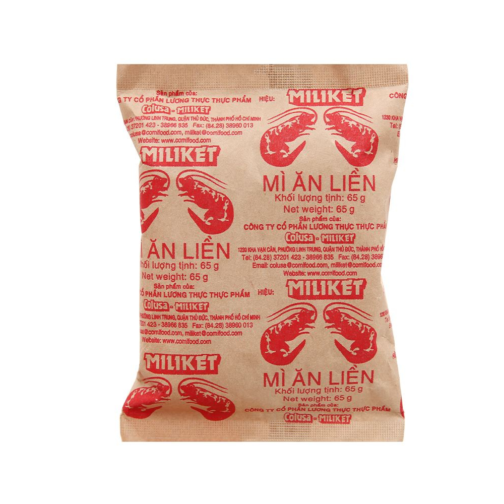 Mì Miliket giấy 4 tôm 65gr