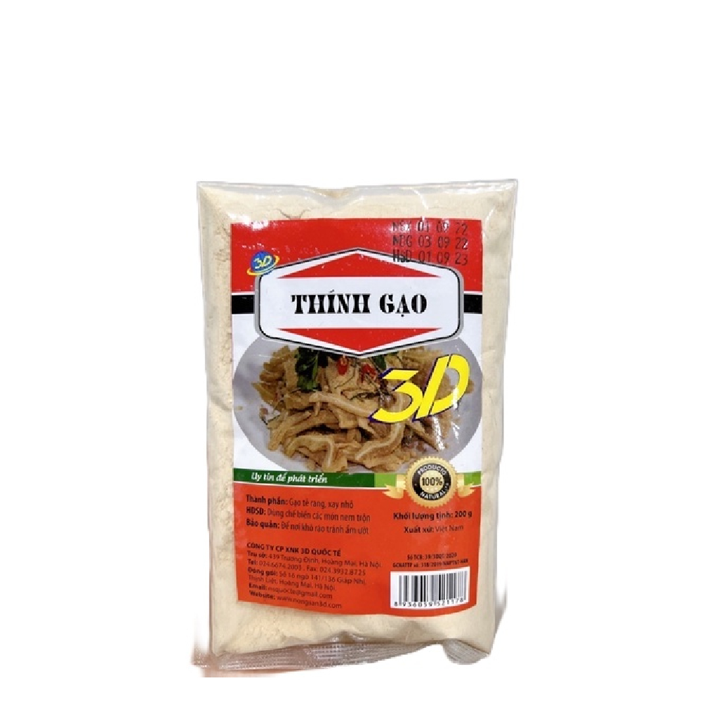 Bột thính gạo 3D  200gr