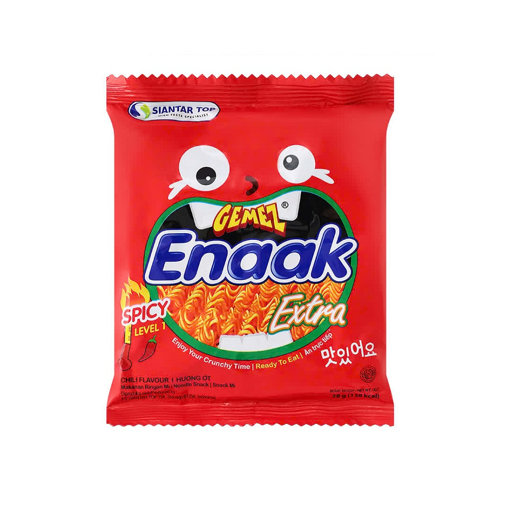 Snack mì Gemez Enaak hương ớt ( đỏ) 28g/120.