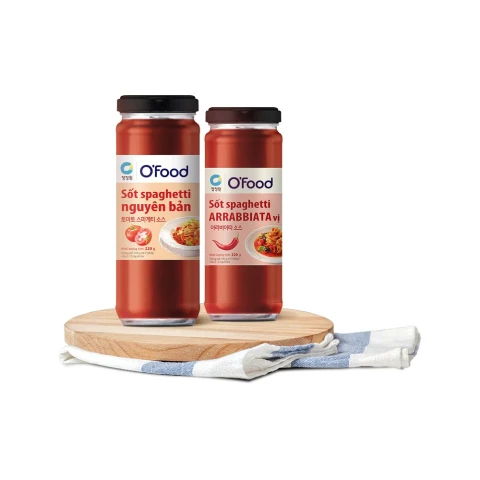 Sốt spaghetti Arrabbiata vị cay O'Food 220g/20