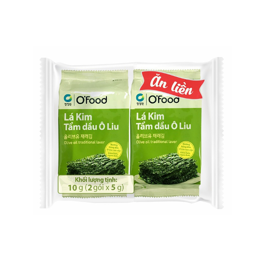 Lá kim tẩm dầu ôliu O Food dầu ô 2*5gr