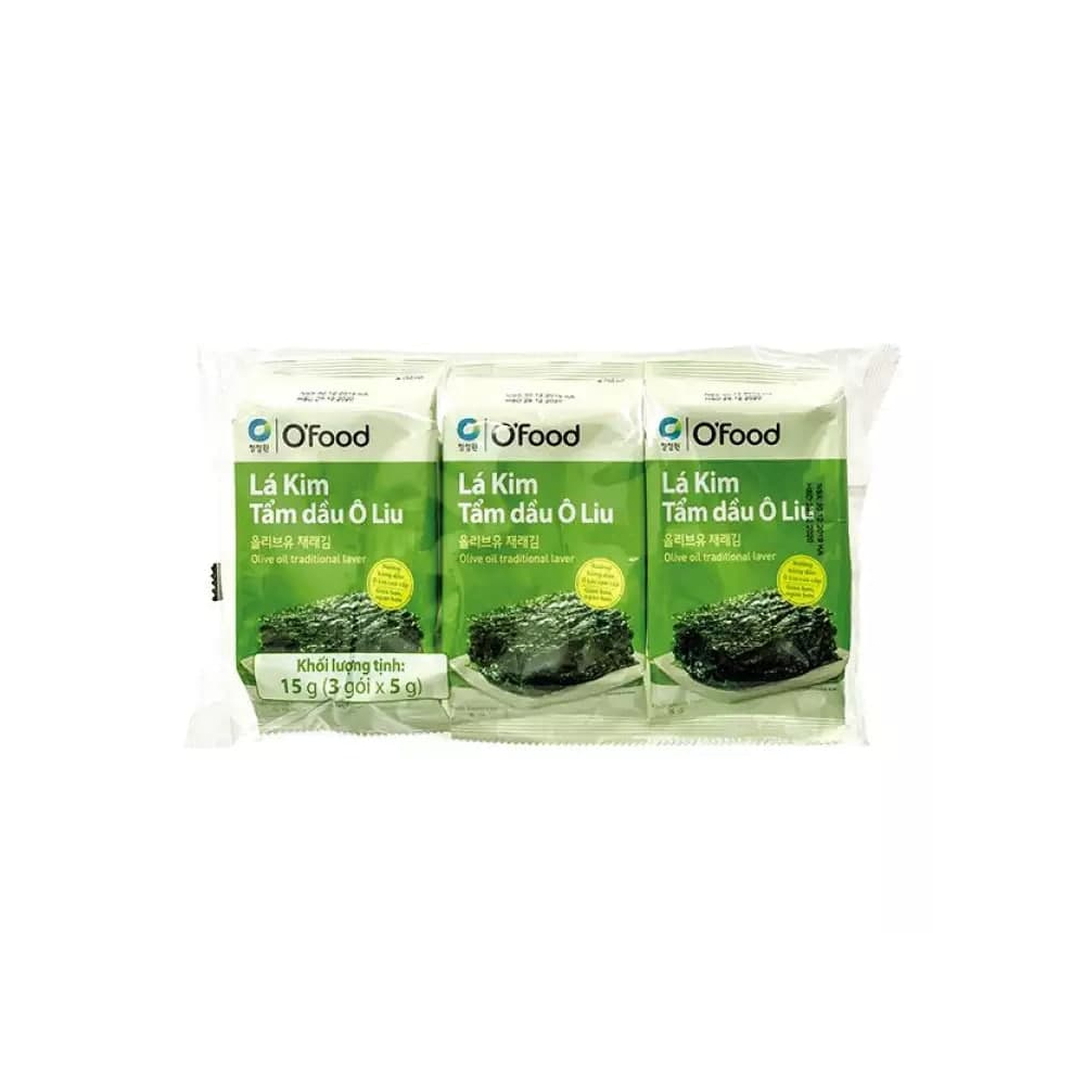 Lá kim tẩm dầu ôliu O Food  3*5g