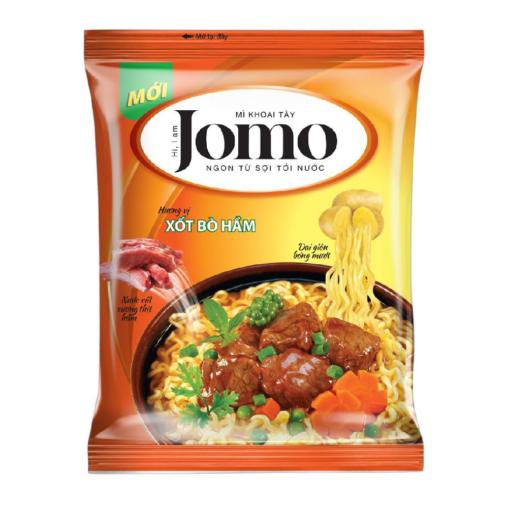 Mì Jomo xốt bò hầm 78gr