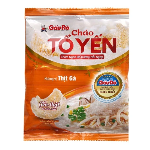 Cháo Tổ yến Gấu Đỏ thịt gà 50gr