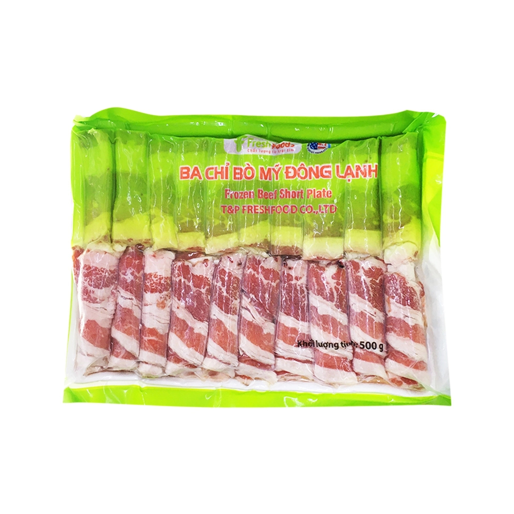 Ba chỉ bò Mỹ đông lạnh FreshFoods 500gr