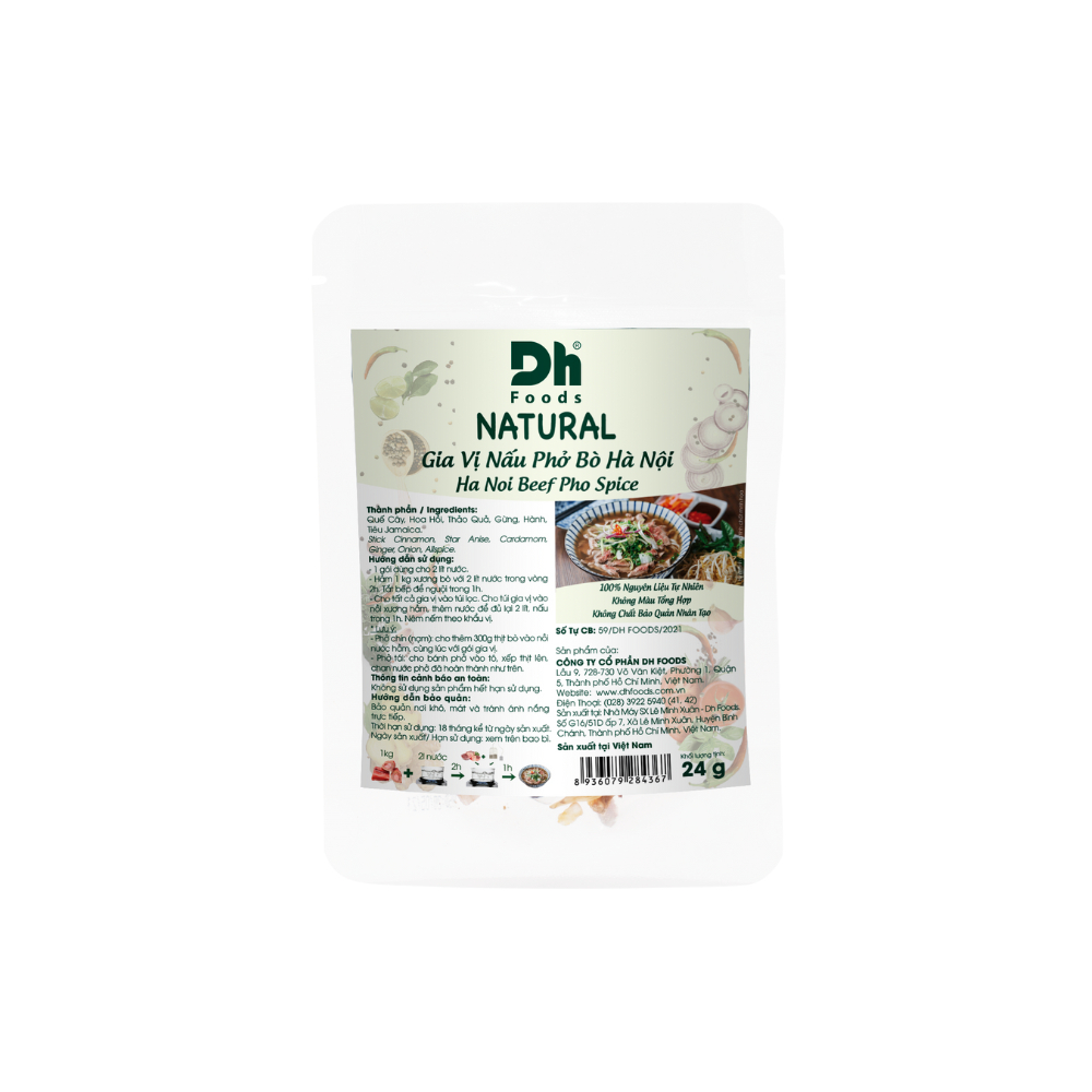 Gia vị nấu DH Foods Natural phở bò Hà Nội 24gr