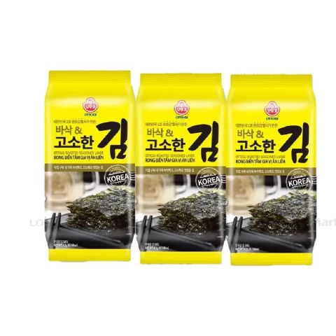 Rong biển ăn liền DH Foods vị tỏi gói 4gr*3