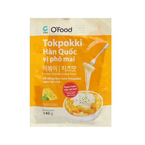 Tokpokki Hàn Quốc O Food vị phô mai không cay 140gr