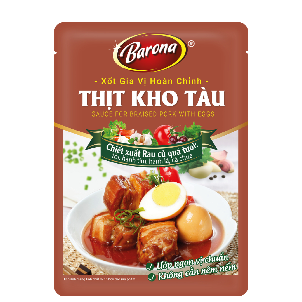 Xốt gia vị hoàn chỉnh Barona thịt kho tàu 80gr
