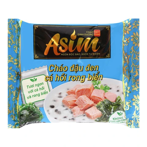 Cháo dinh dưỡng Asim đậu đen cá hồi rong biển 72gr