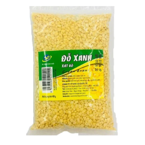 Đỗ xanh 3D xát vỏ 400gr