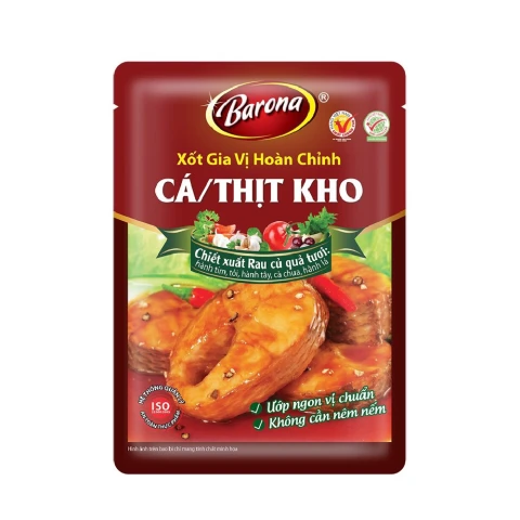 Xốt gia vị hoàn chỉnh Barona cá,thịt kho 80gr