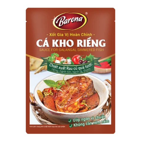 Xốt gia vị hoàn chỉnh Barona cá kho riềng 80gr
