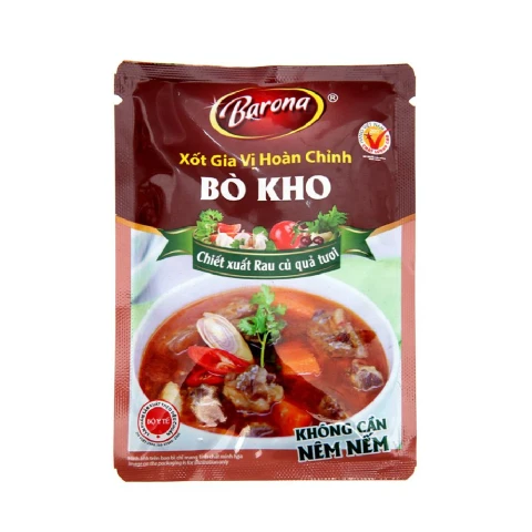 Xốt gia vị hoàn chỉnh Barona bò kho,sốt vang 80gr