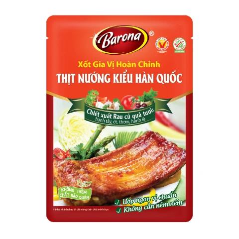 Xốt gia vị hoàn chỉnh Barona thịt nướng Hàn Quốc 80gr