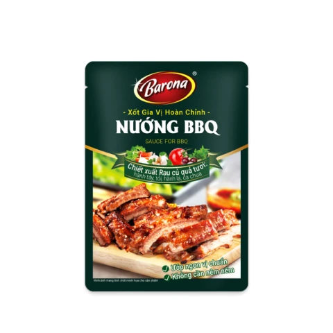 Xốt gia vị hoàn chỉnh Barona nướng BBQ 80gr