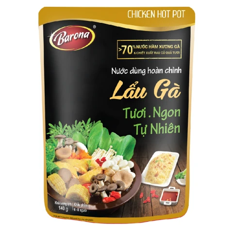 Nước dùng hoàn chỉnh Barona lẩu gà 164gr