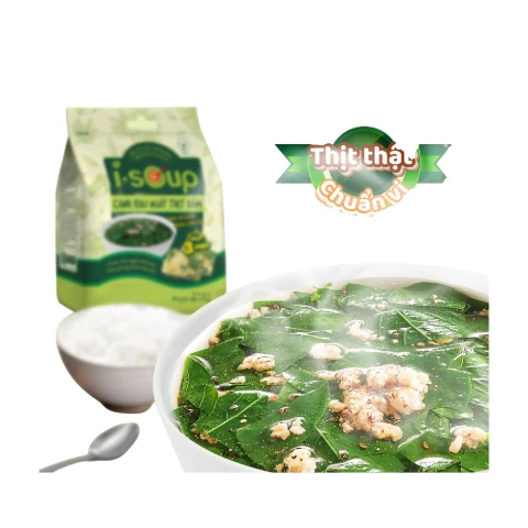 Canh  I-Soup rau ngót nấu thịt 54gr