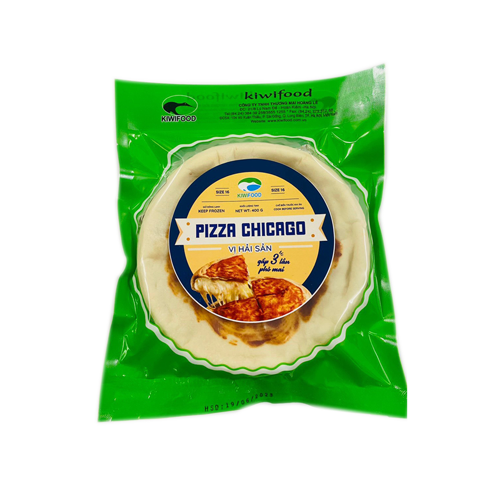 Bánh pizza Chicago  Kiwifood vị hải sản  400g 