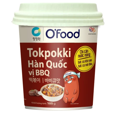 Tokpokki Hàn Quốc O Food vị BBQ hộp 105gr