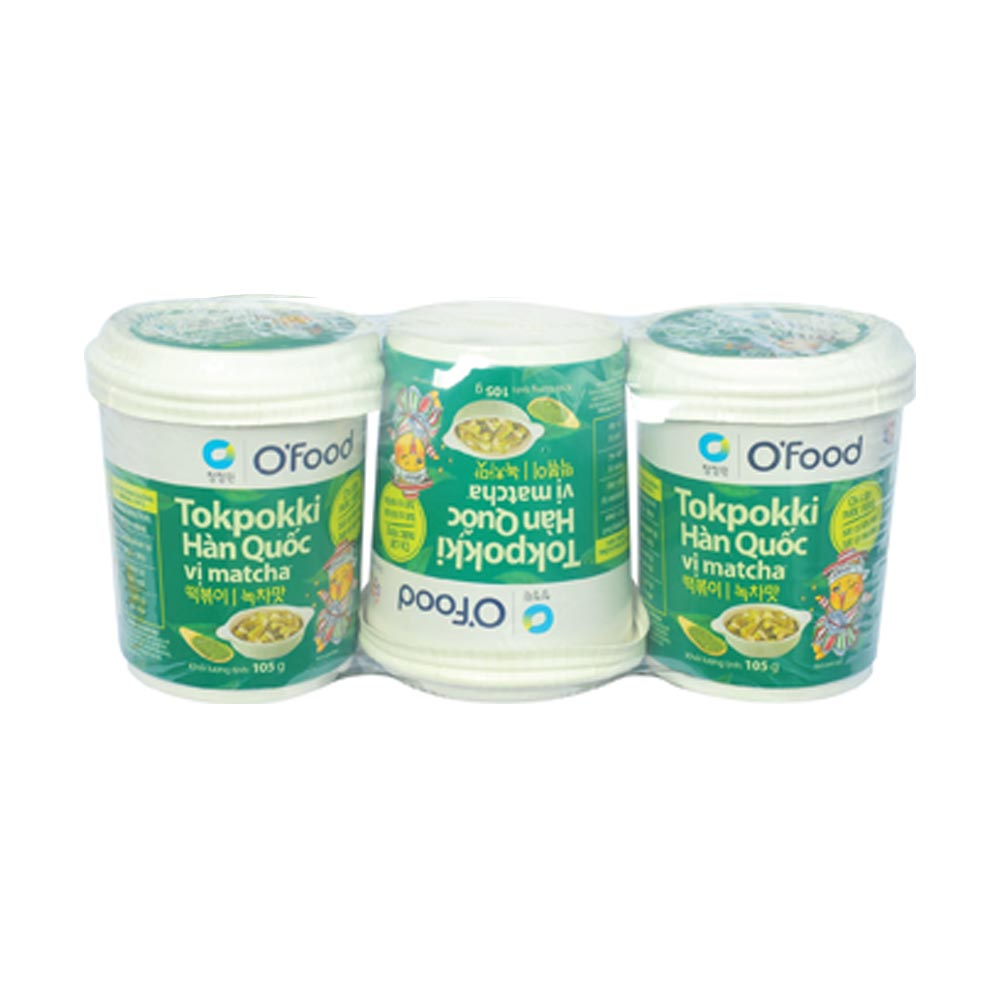 Tokpokki Hàn Quốc O Food vị matcha hộp 105gr