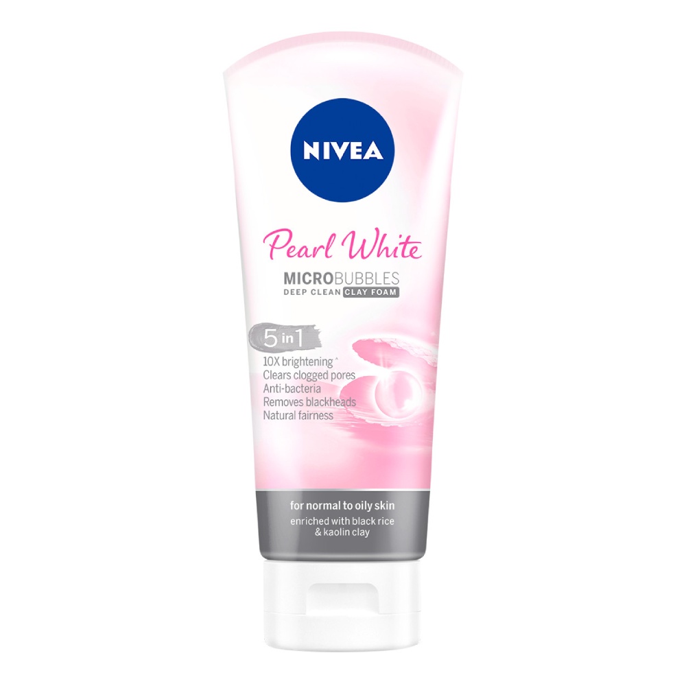 Sữa rửa mặt Nivea nữ 5in1 đất sét trắng da tự nhiên 81273 100g 