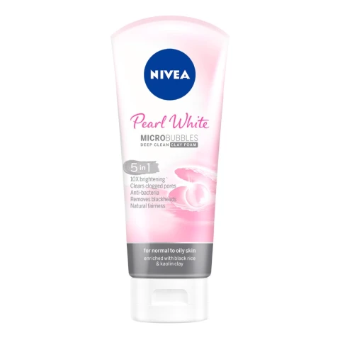 Sữa rửa mặt Nivea nữ 5in1 đất sét trắng da tự nhiên 81273 100g 